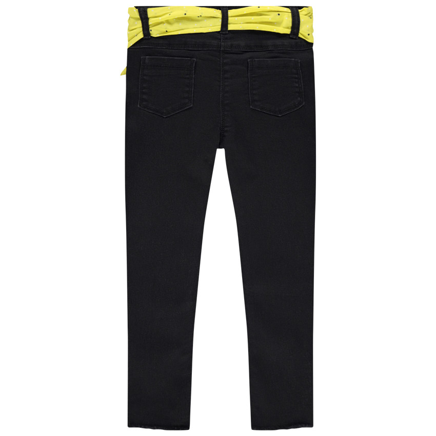 Slim τζιν πάνω από τον αστράγαλο με κορδέλα που δένει στη μέση 