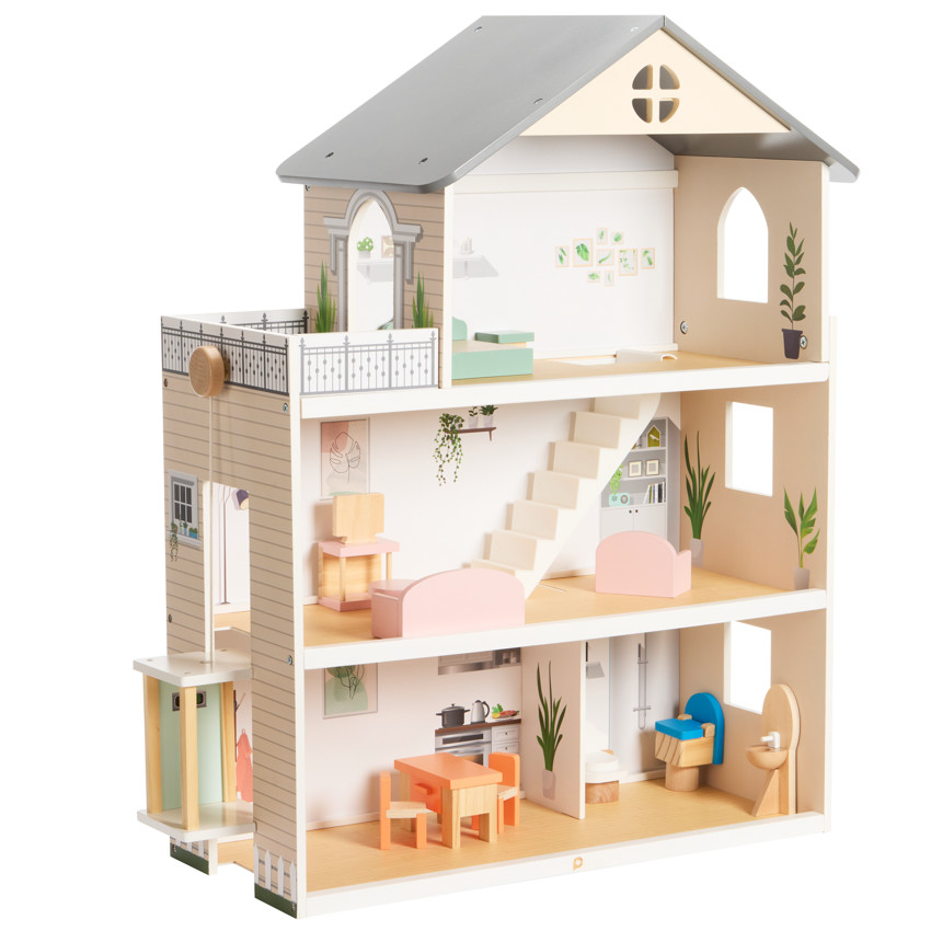 Ξύλινη κουκλόσπιτο διαμορφωμένο 