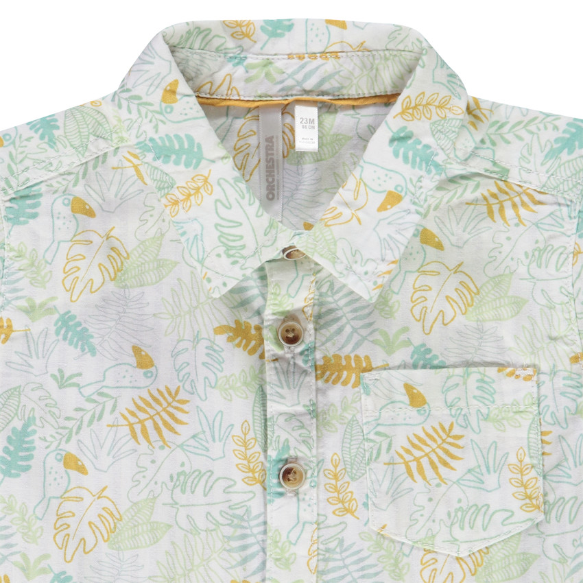 Σετ 2 τμχ. με σχέδιο φύλλων για bebe αγόρι 