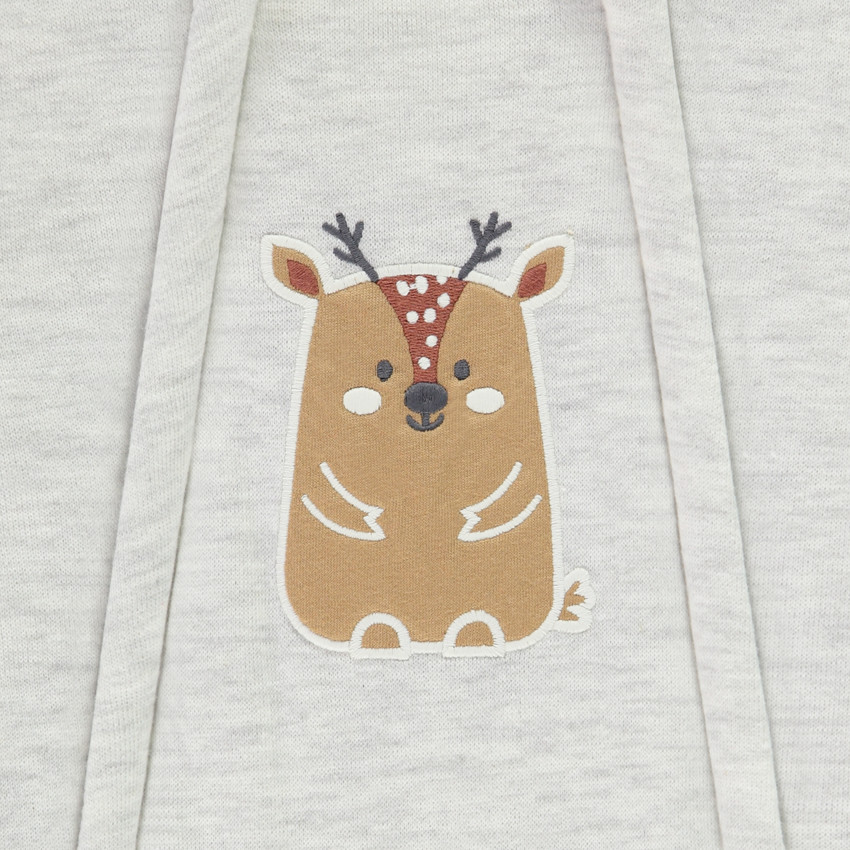 Σαλοπέτα με σχέδιο ελαφάκι για μωρό αγόρι με διάφορες λεπτομέρειες ανάλογα με την ηλικία 