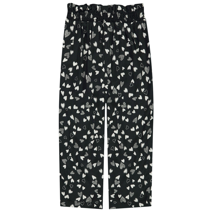 Pantalon fluide imprimé cœurs pour bébé fille 
