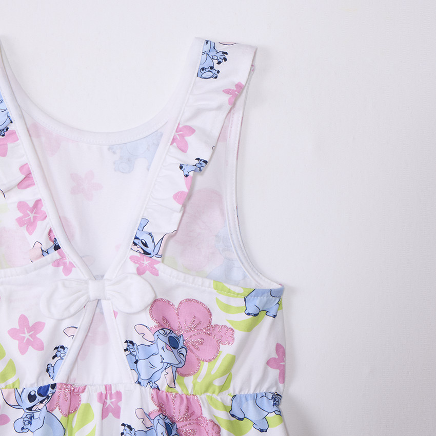 Αμάνικο φόρεμα jersey με σχέδιο Stitch Disney και πλάτη με στέλεχος κορίτσι 