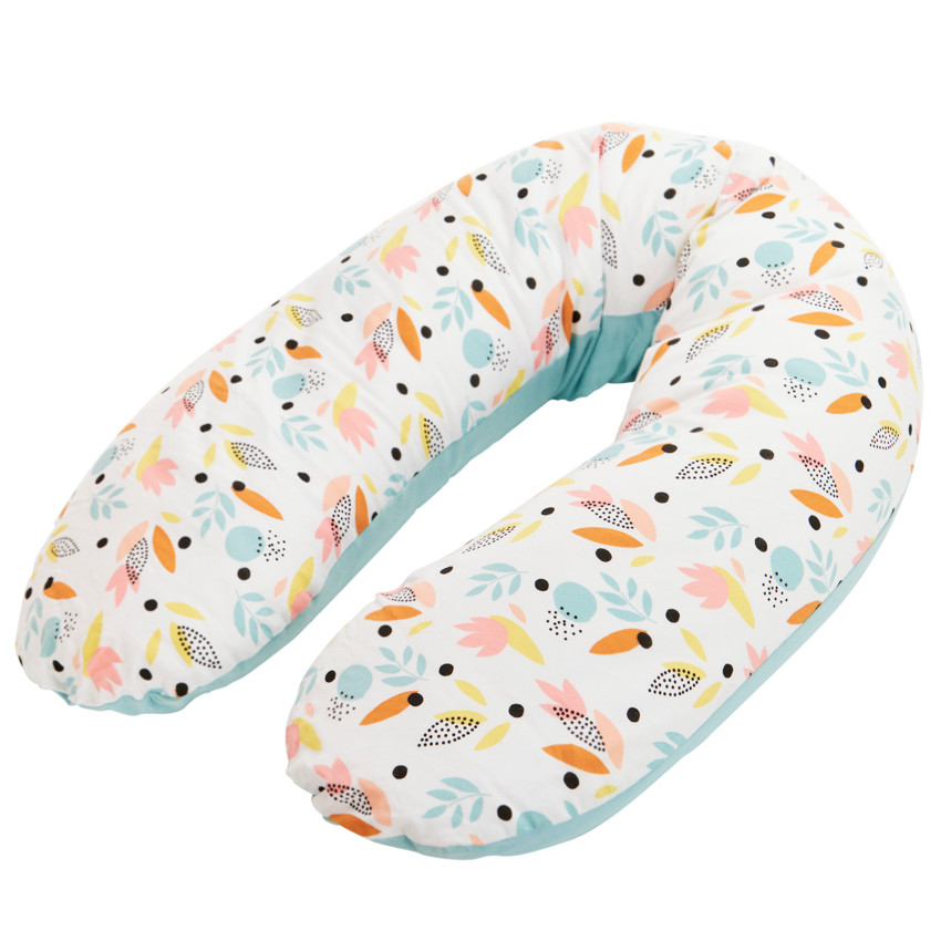 Μαξιλάρι θηλασμού Flower με ροζ κάλυμμα 160 cm 