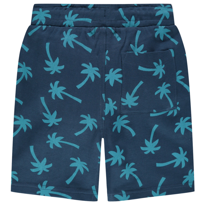 Βερμούδα μπλέ με τύπωμα  