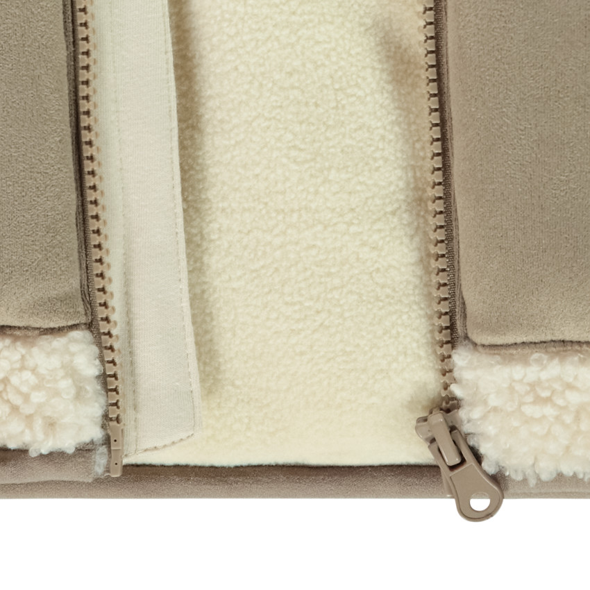 Ζακέτα από sherpa με βελουτέ τσέπες για αγόρι 