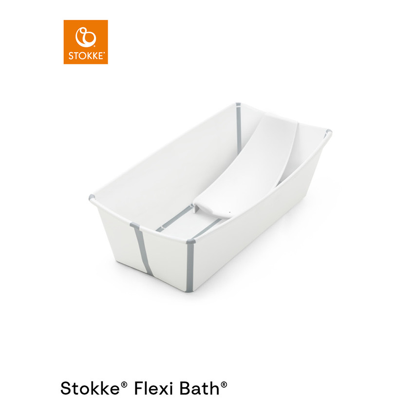 Σετ αναδιπλούμενης μπανιέρας Flexi Bath XL με λευκό transat μπάνιου 