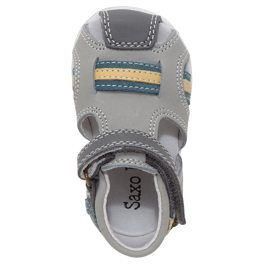 Δερμάτινα πέδιλα με φάσες σε αντίθεση 