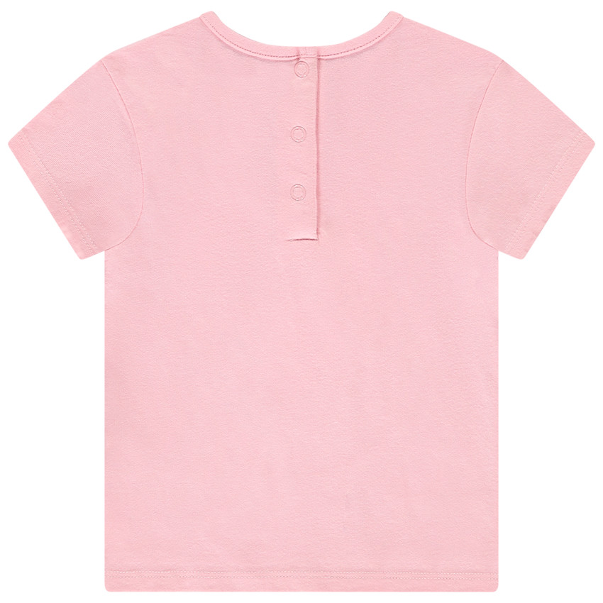 Κοντομάνικο μπλουζάκι με σχέδιο Barbie και glitter για bebe κορίτσι 