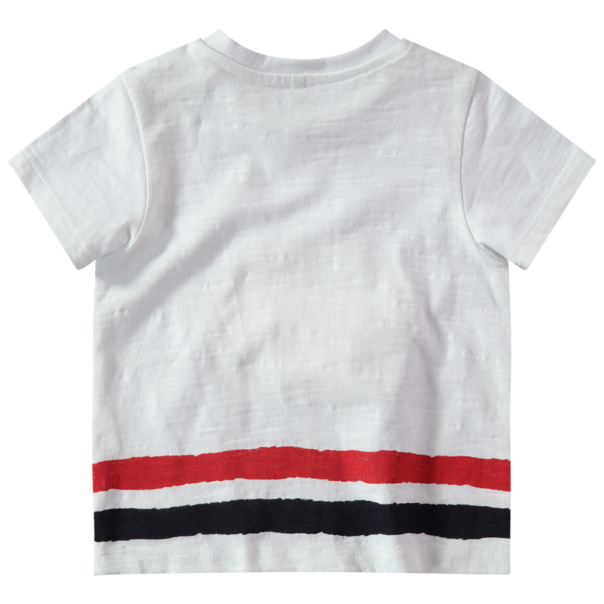 Κοντομάνικη ζέρσεϊ μπλούζα με ήλιο και τσέπη με φερμουάρ 