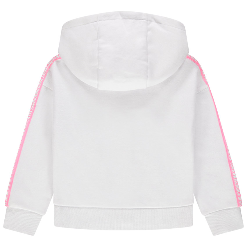 Φανελένια ζακέτα με κουκούλα και τυπωμένες φράσεις  