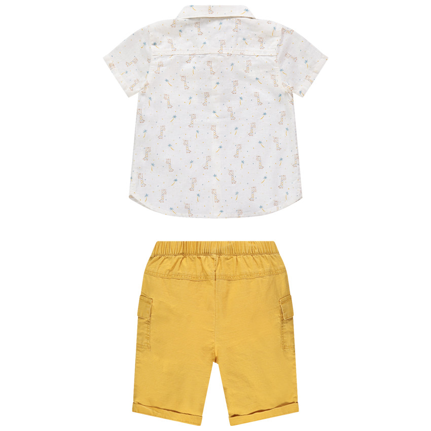 Σετ με Πουκάμισο με σχέδιο και βερμούδα με τσέπες 
