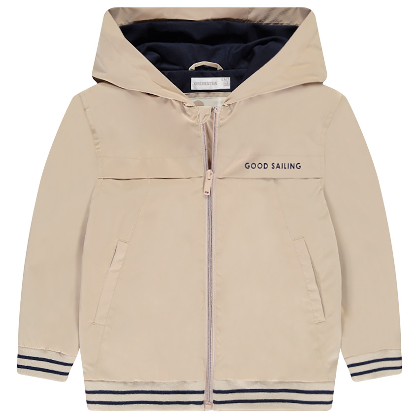 Coupe-vent uni en ripstop doublé pour garçon 