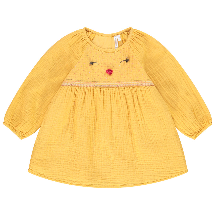 Τουνίκ κίτρινο γάζα βαμβακερό για bebe κορίτσι 