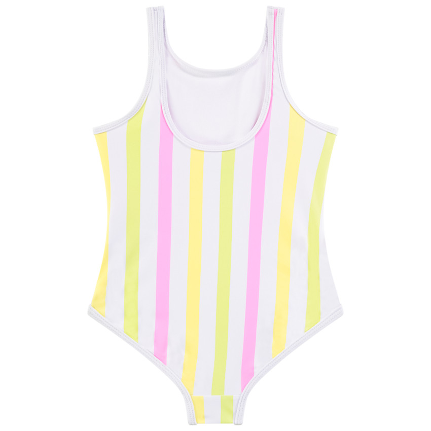 Αθλητικό μαγιό 1 κομμάτι με ρίγες τριών χρωμάτων για κορίτσι 