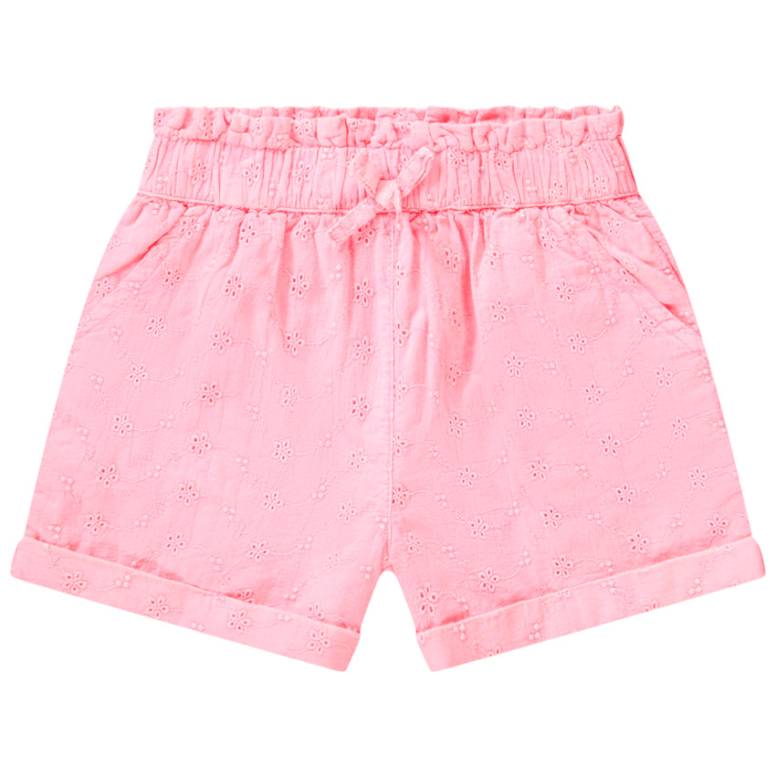 "Σορτς ψηλής μέσης από κεντημένη αγγλική δαντέλα με επένδυση για κορίτσι" 