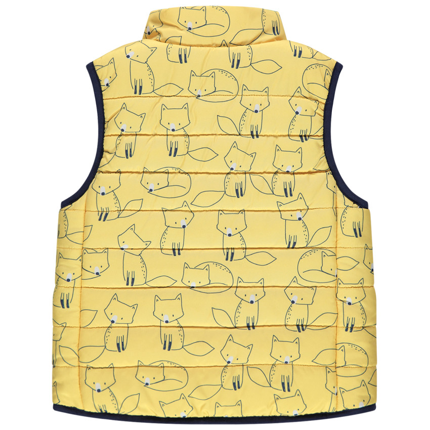 Μπουφάν αμάνικο με επένδυση micropolaire με τύπωμα αλεπού   