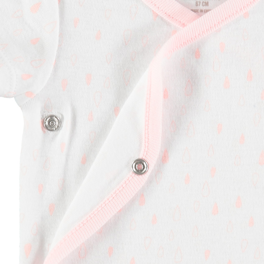 Σετ με 2 κοντομάνικα κορμάκια από βιολογικό βαμβάκι ριγέ / με μοτίβο 