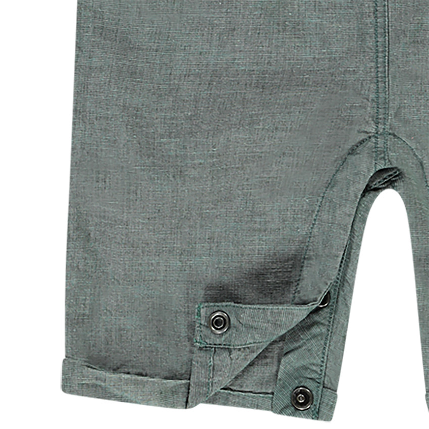 Salopette courte avec broderie palmier pour bébé garçon 