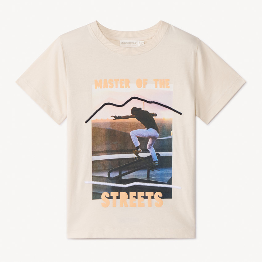 Κοντομάνικη μπλούζα jersey με photoprint skate για αγόρι 
