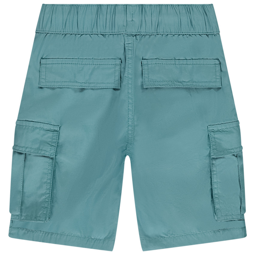 Βερμούδα cargo μονόχρωμη από popeline για αγόρι 
