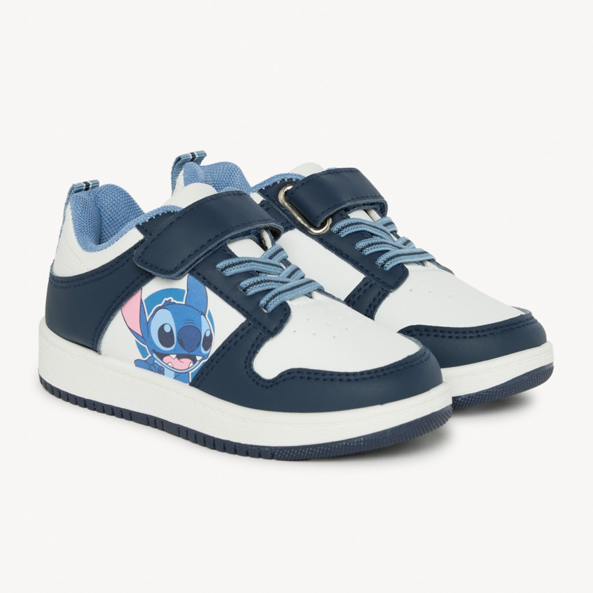 Baskets basses à lacets et velcros Stitch Disney pour garçon 