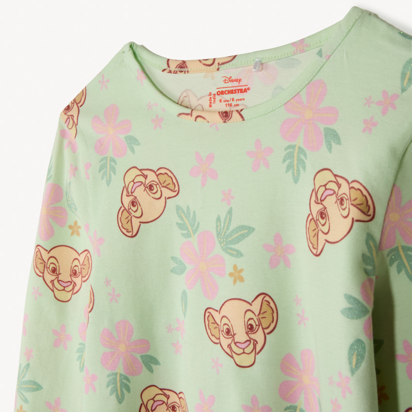 Set de pyjama long léger imprimé Nala du Roi Lion Disney pour fille 