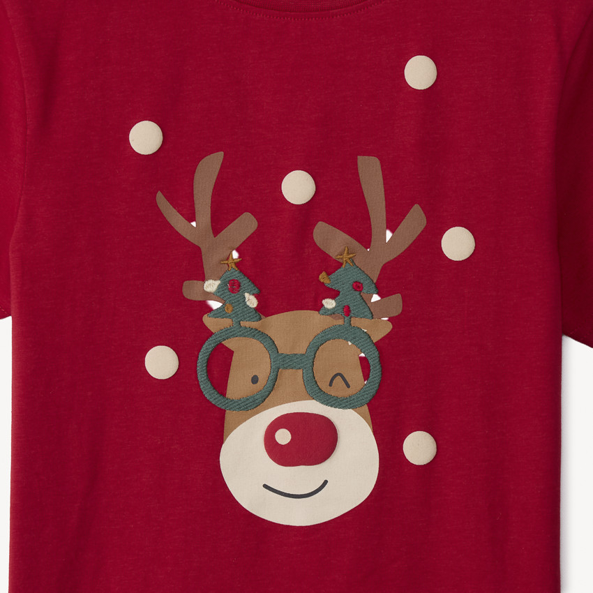 Set pyjama court de Noël en jersey pour garçon 