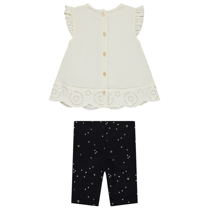 Σετ 2 τμχ. μονόκερος με λεπτομέρειες glitter για bebe κορίτσι 