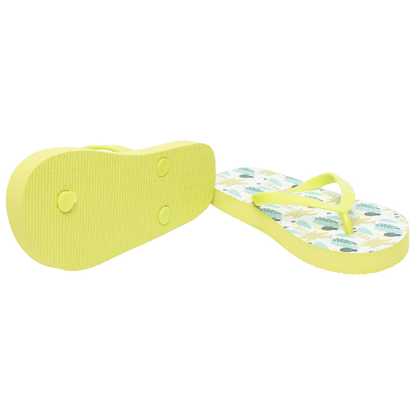 Tongs imprimé palmiers/ananas pour garçon avec lanière selon l'âge 