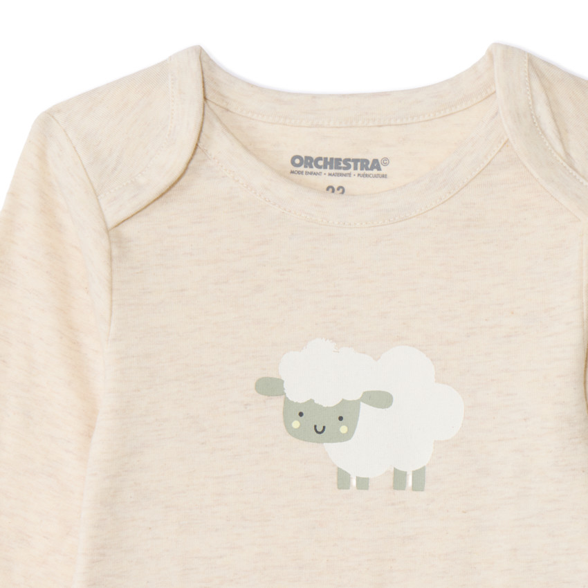 Σετ 7 μακρυμάνικα bodies jersey με φαντεζί σχέδια και διαφορετικά ανοίγματα ανάλογα με την ηλικία 