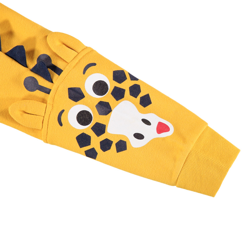 Sweat à capuche en molleton motif girafe  