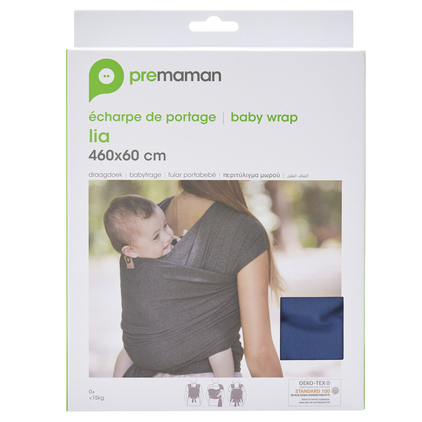 "Μαντήλι μεταφοράς Lia 460 x 60 cm - Μπλε" 