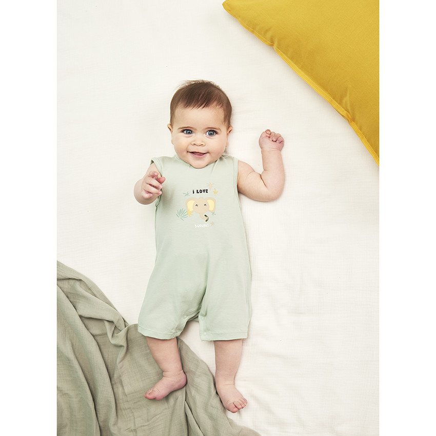 "Σετ από 2 κοντές φόρμες με σχέδιο ελέφαντα για μωρό" 