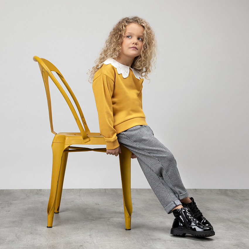 Legging en milano imprimé pied-de-poule 