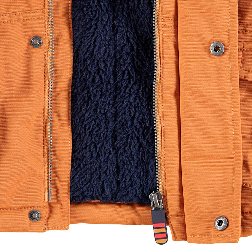 Βαμβακερό παρκά με επένδυση φλις και τσέπες με καπάκι 