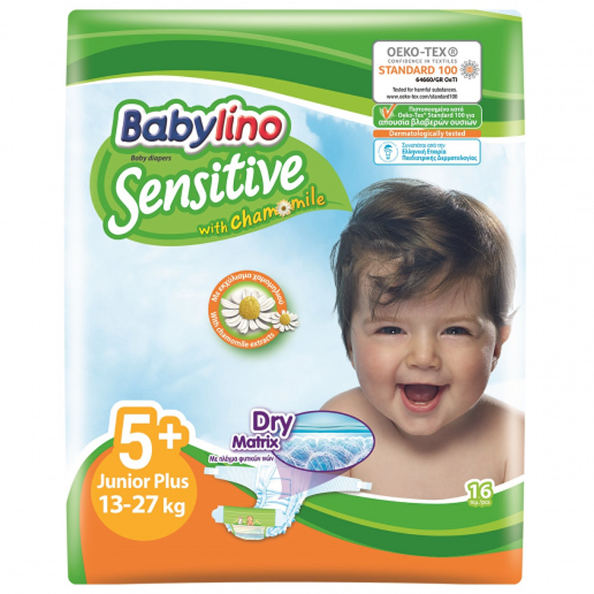 Πανες Babylino Sensitive No5+ 12-17Kg / 16T 