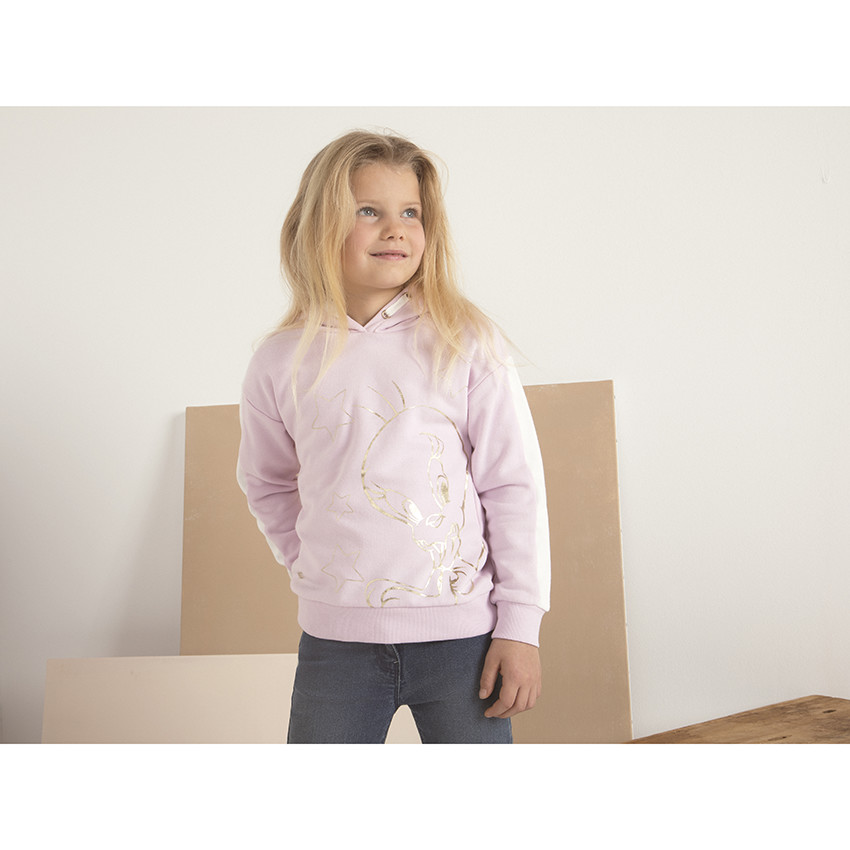 Φούτερ molleton με κουκούλα Titi για κορίτσι 