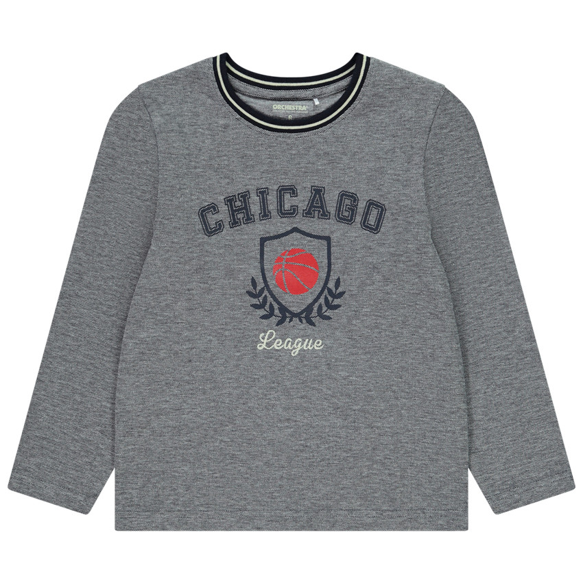 T-shirt μακρυμάνικο με σχέδιο Chicago για αγόρι 