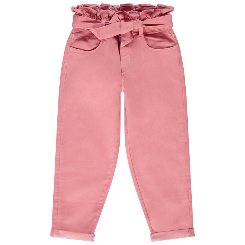 Τζιν paperbag με ζώνη για κορίτσι 