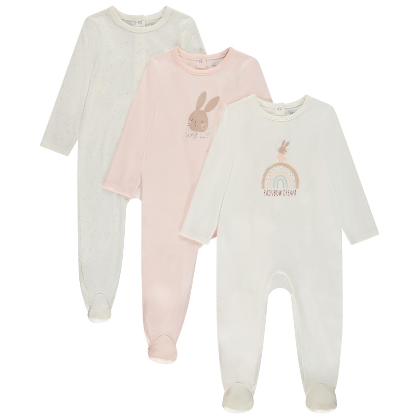 Σετ 3 φορμάκια ύπνου Lapin για bebe κορίτσι με διαφορετικά ανοίγματα ανάλογα με την ηλικία 