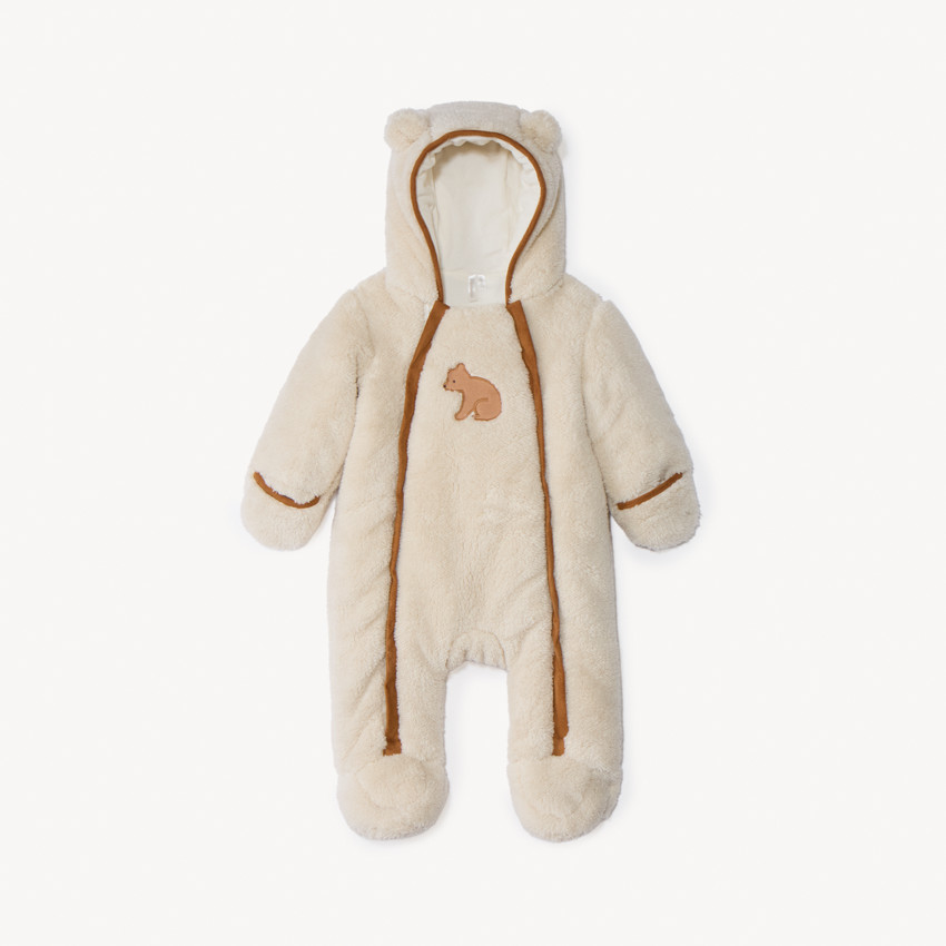 Combi-pilote en sherpa Ourson pour bébé avec finitions différentes selon l'âge 