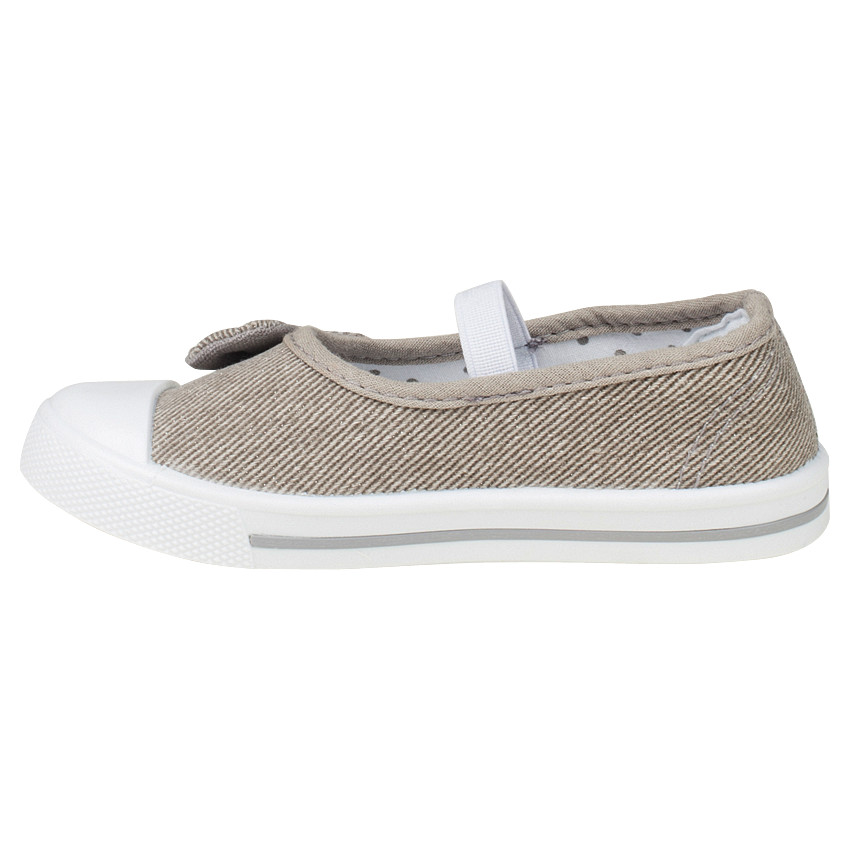 Υφασμάτινα μαλακά παπουτσάκια με λάστιχο και φιόγκο σε νούμερο από 28 έως 35  Additional Υφασμάτινα μαλακά παπουτσάκια με λάστιχο και φιόγκο σε νούμερο από 28 έως 35