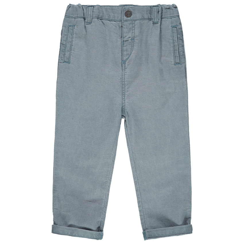 Παντελόνι μελανζέ από ύφασμα με τσέπες 