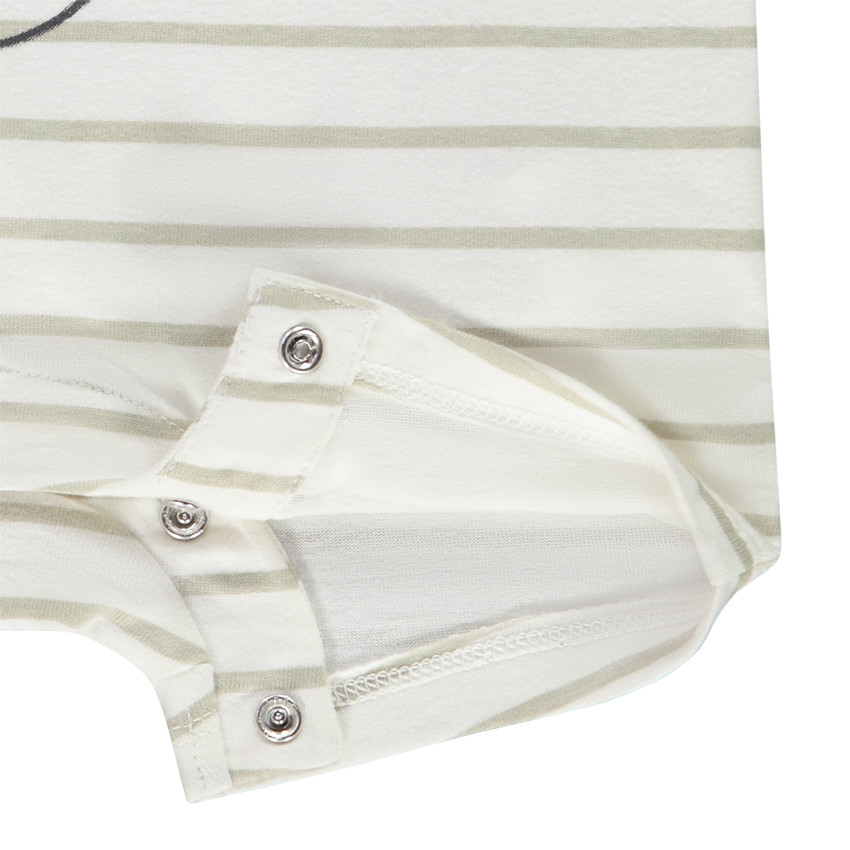 Κοντή ολόσωμη φόρμα ριγέ print Mickey Disney για bebe αγόρι 