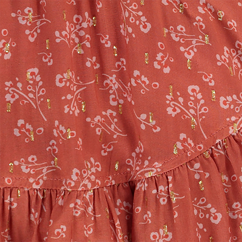 Jupe courte en voile de coton imprimé fleuri pour fille Main Jupe courte en voile de coton imprimé fleuri pour fille