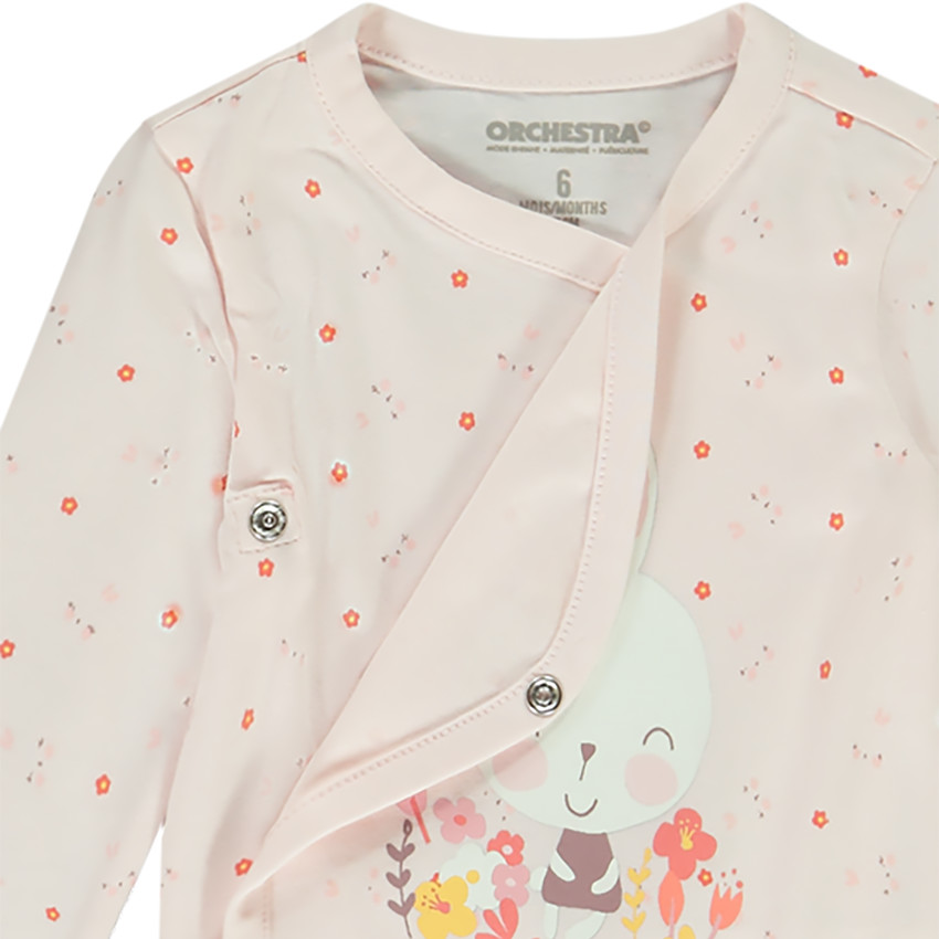 Lot de 3 bodies lapin pour bébé fille 