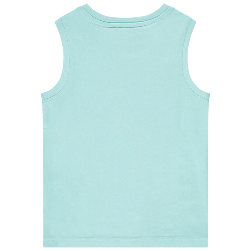 Αμάνικο μπλουζάκι από βαμβάκι με φαντεζί σχέδιο για αγόρι 