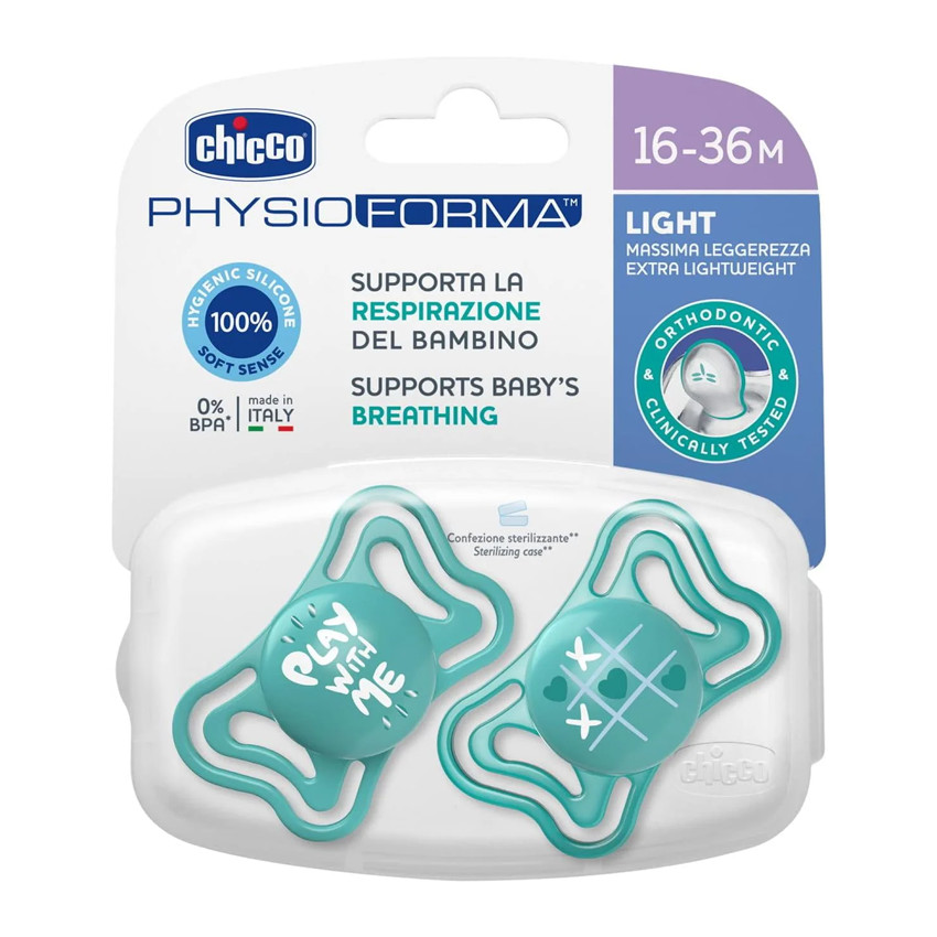 Πιπίλα Physio Light Σιελ 16-36Μ (2Τμχ) 