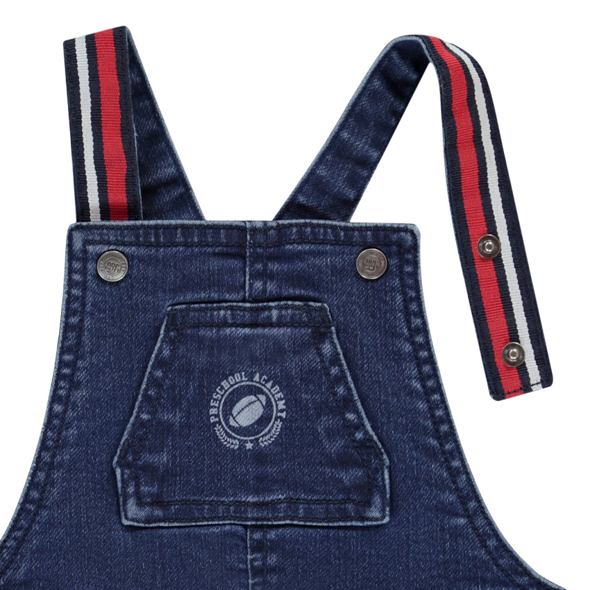 Salopette longue en jeans denim fantaisie pour bébé garçon 
