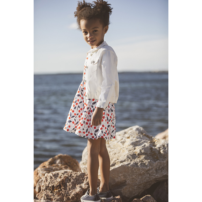 Jacket jean λευκό για κορίτσι 